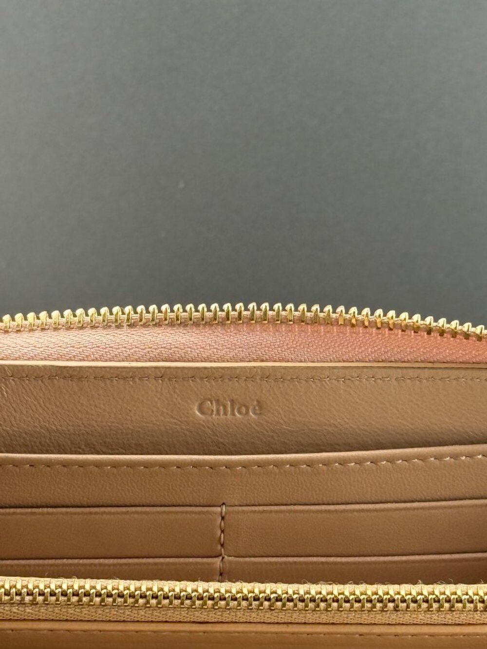 Authentic Chloe Drew Flap Wallet Pink Leather, Gold Hardware, Zip Wallet - Picture 3 of 14